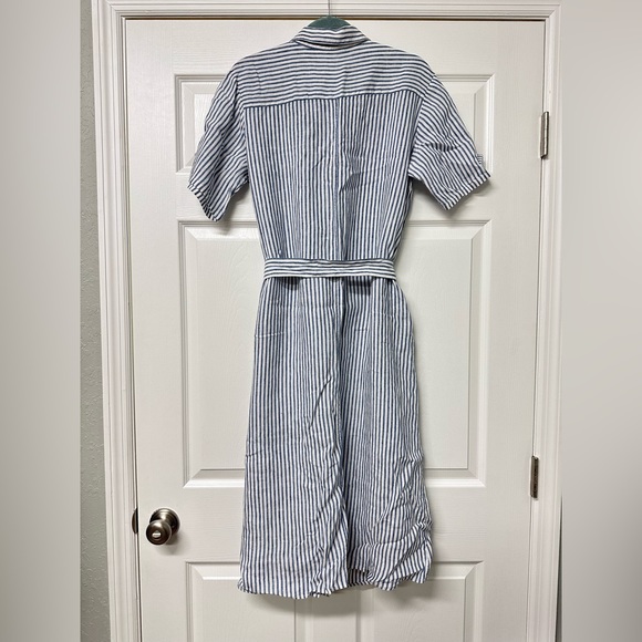 Frame Button Down Linen Short sleeve Shirtdress | Medium - Picture 2 of 6